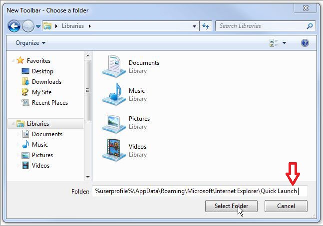 come ripristinare la barra degli strumenti di alexa in Windows Vista