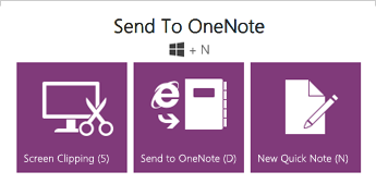 The Send to OneNote tool