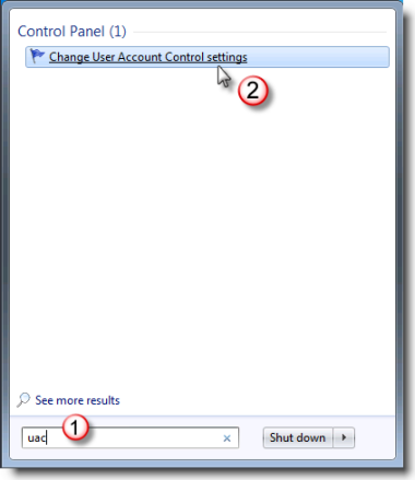 how to change user account control settings in windows 7