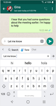 Tone in text field 3