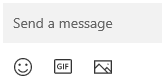 Below the Message box are buttons for inserting emoji, a GIF, or an image.