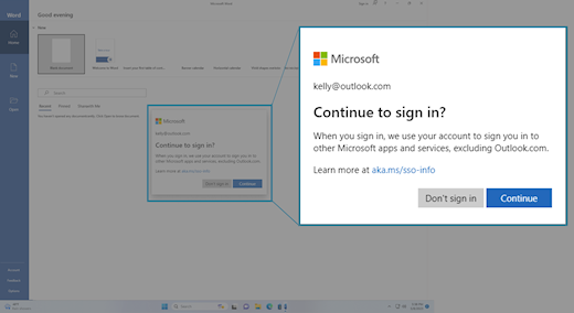 Sign-in continue image