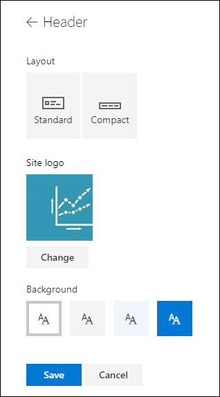 SharePoint site header layouts
