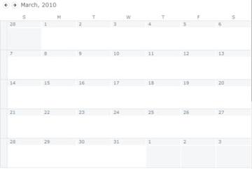 A calendar view