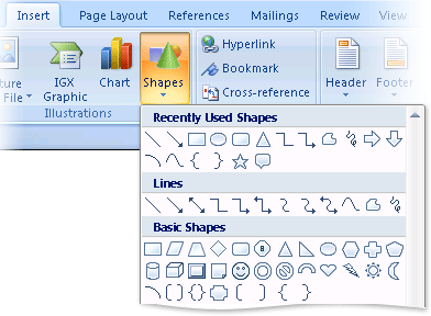 Add a drawing to a document - Word