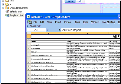 Report open in Excel