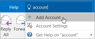 Add Outlook account