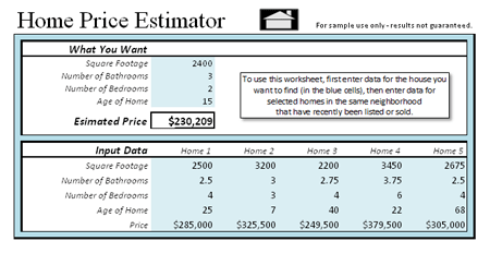 home price estimator