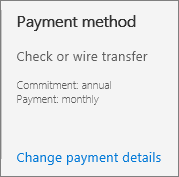Mayment method user interface shows that this subscription is configured to pay by invoice.