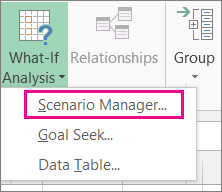     Scenario Manager found     Scenario Manager found                    