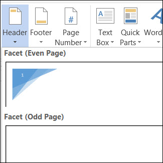different headers on each page word 2016