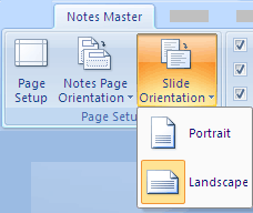 Notes slide orientation image