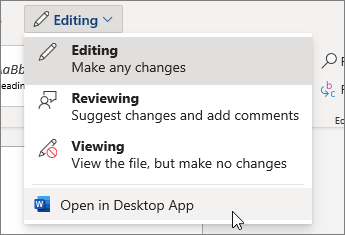 Open Word in Desktop App