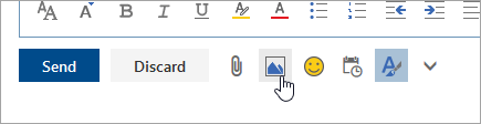 A screenshot of the Insert pictures inline button