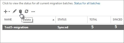 Delete a migration batch
