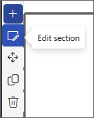 Screenshot of the Edit section button.