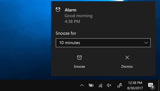 Melbourne Kwijting Rose kleur How to use alarms and timers in the Alarms & Clock app in Windows 10 -  Microsoft Support