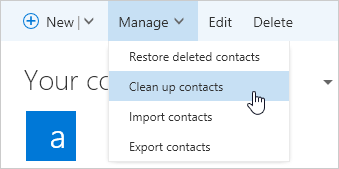 outlook 365 remove duplicate contacts