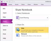 share onenote page