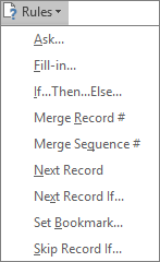 word doc merge second placement of a field in same document