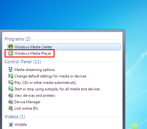 Video-Codec-Update für Windows Media Player