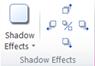 Shadow Effects group of the Picture Tools tab in Publisher 2010