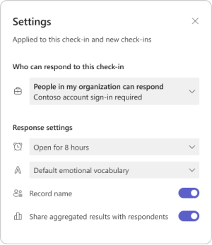 Manage check-in settings