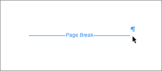 Insert or remove a page break in Word - Word for Mac