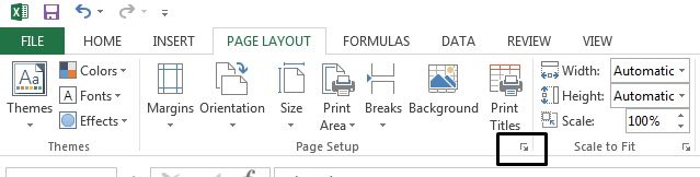 Page Layout tab