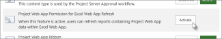 Project Web App Permission for Excel Online Refresh
