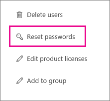 Reset the passwords for multiple users.