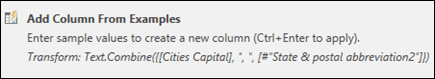 Power Query Combine column from example custom column formula