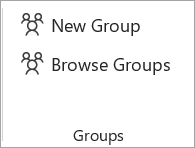 From the ribbon, select Browse Groups