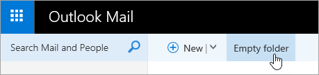 A screenshot of the Empty Folder button.