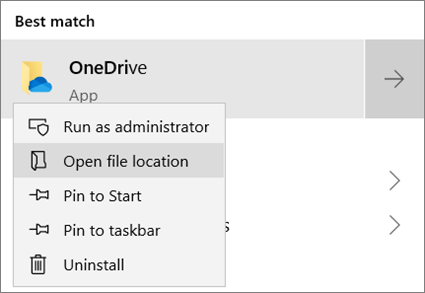 A screenshot showing the right-click menu in the Start Menu, with Open File Location selected.