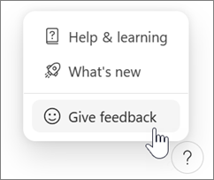 Giving feedback in Microsoft Loop