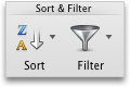 Data tab, Sort & Filter group