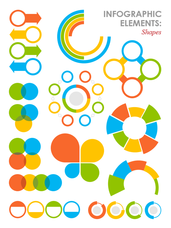 illustration of a poster of shapes