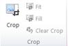 Crop group of the Picture Tools tab in Publisher 2010