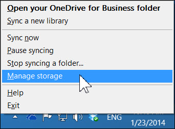 Manage your OneDrive for Business storage