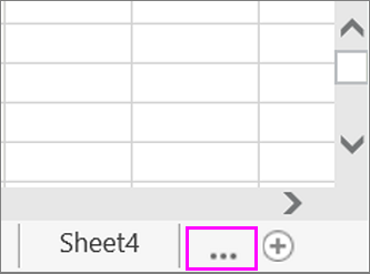 Button to display the hidden worksheet tabs