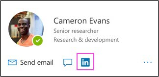 Showing LinkedIn icon on profile card