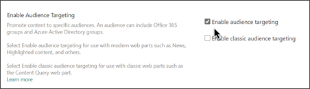 Image of SharePoint > Edit Event page "Audience Targeting" 