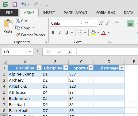 extending a table in Excel