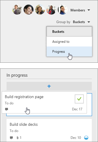 Drag tasks between columns