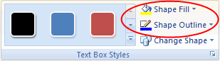Toolbar - Text Box Styles