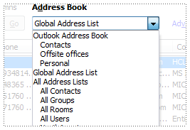 Outlook 2007 global address list not updating