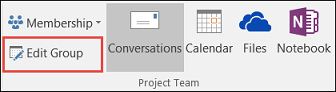 Edit a group in Outlook 2016