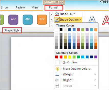 Add, change, or remove borders - PowerPoint