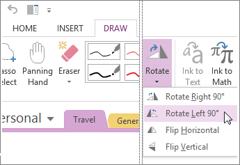 rotate pdf pages onenote